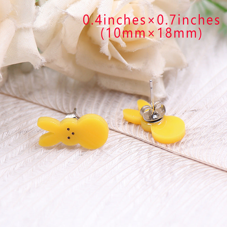 Women's Rabbit Shape Easter Acrylic Earrings