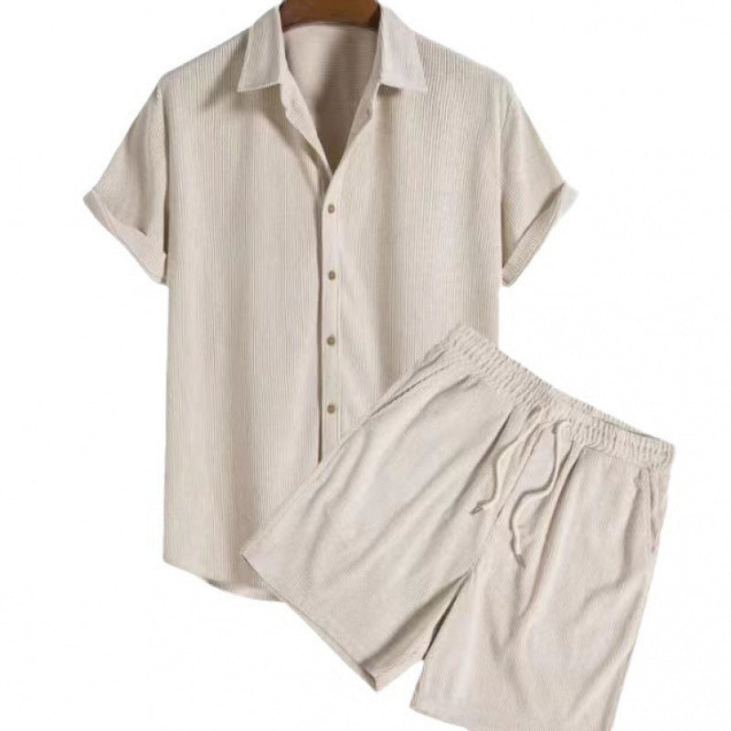 Casual Loose Beachwear Short Sleeve Shorts Suit