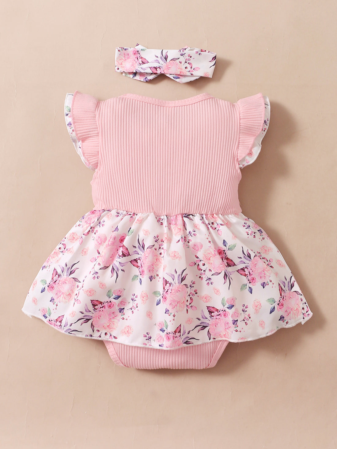 Flower Print Triangle Rompers