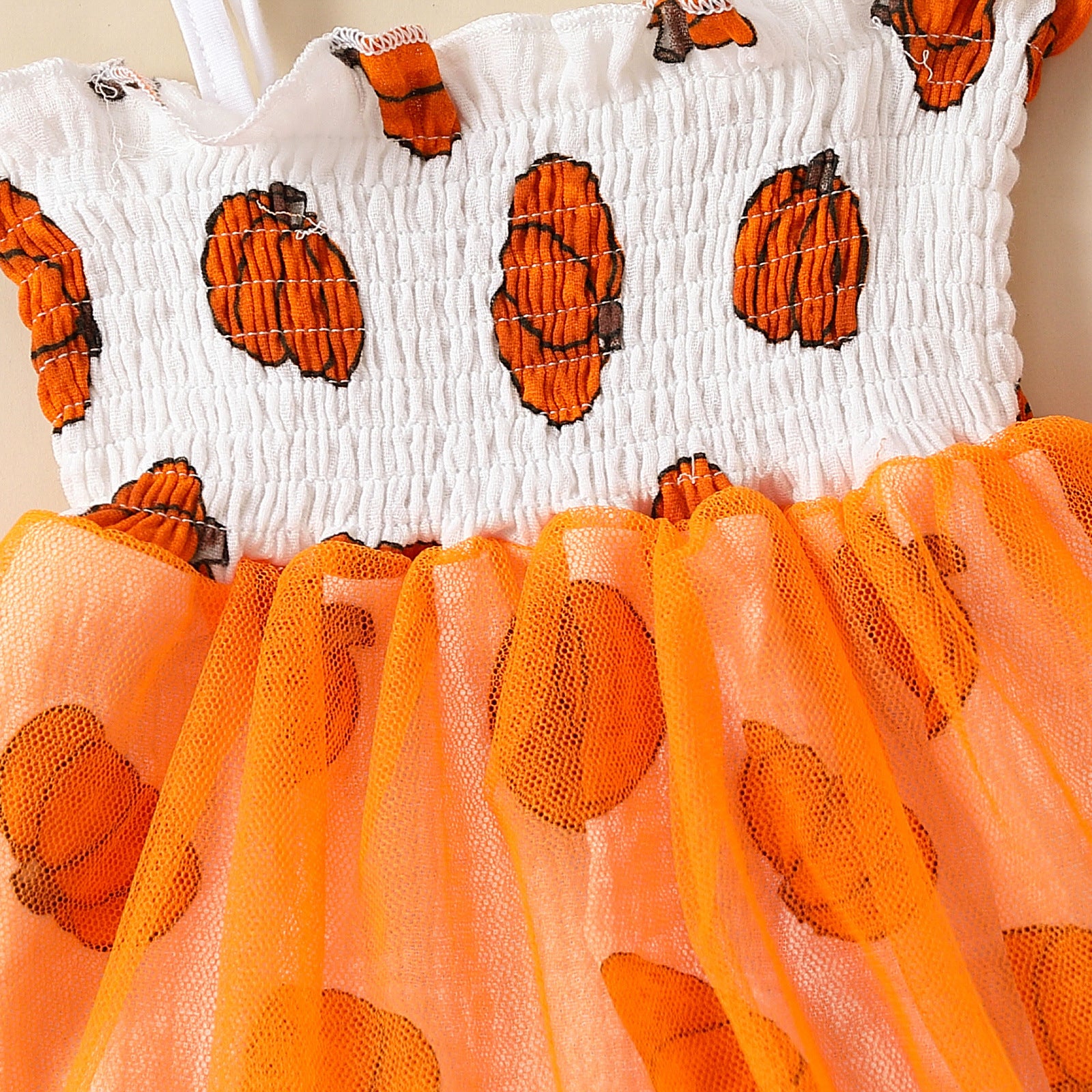 Baby Girl Halloween Mesh Slip Dress