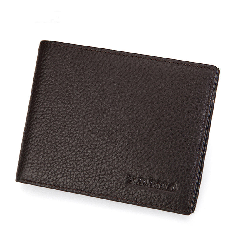 Ultra-thin First Layer Cowhide Short Wallet