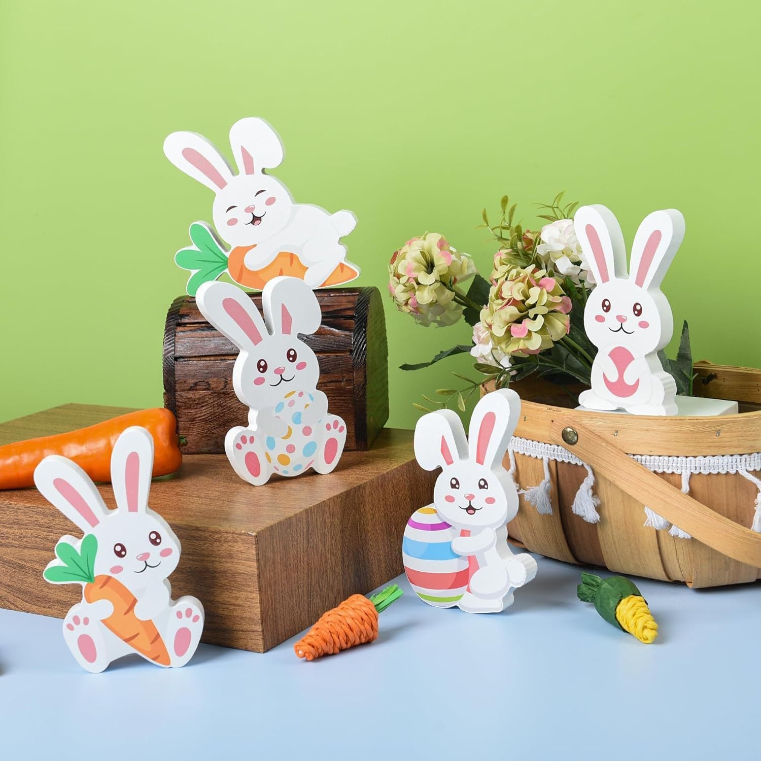 Creative Wooden Easter Bunny Decorations