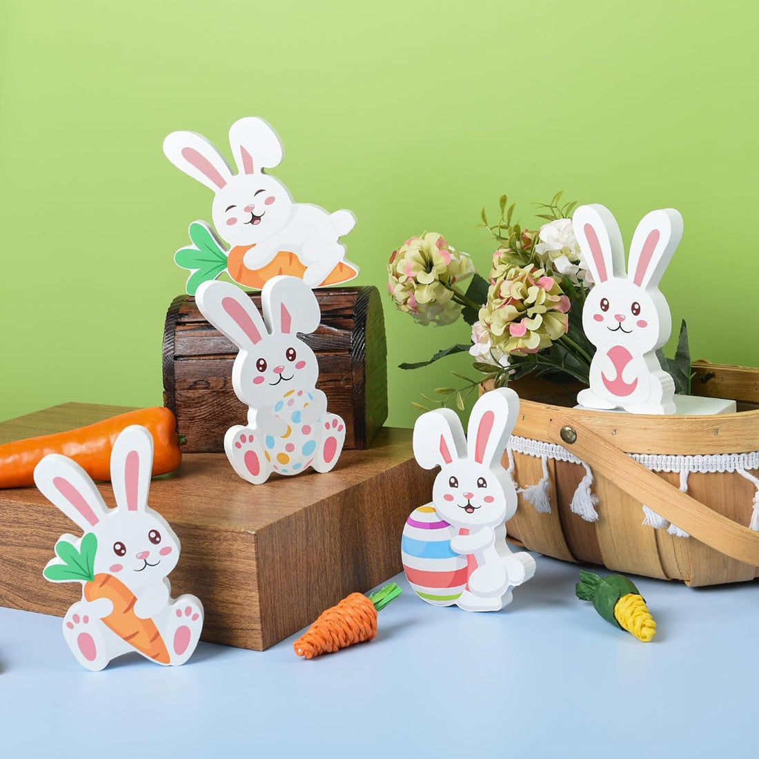 Creative Wooden Easter Bunny Decorations