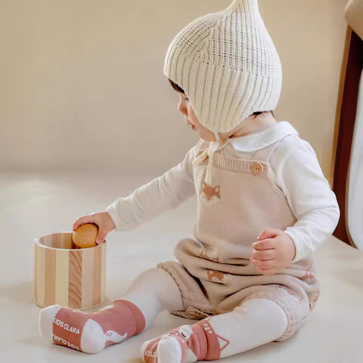 Fox Knitted Strap Baby Rompers