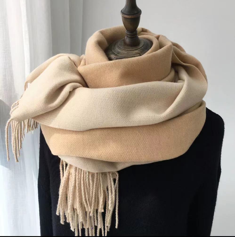Women's Double-sided Artificial Wool Scarf Shawl