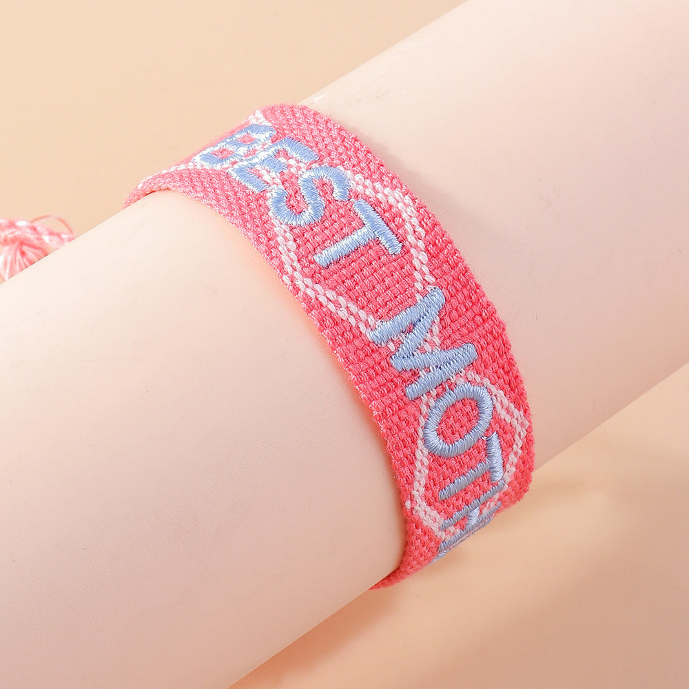 Mother's Day Woven Bracelet Strap