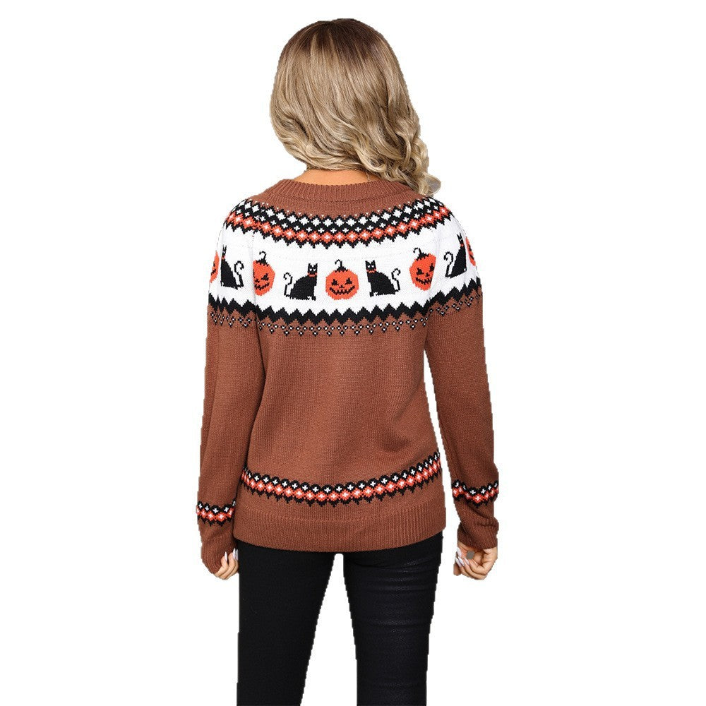 Women's Oversized Knit Christmas Sweater