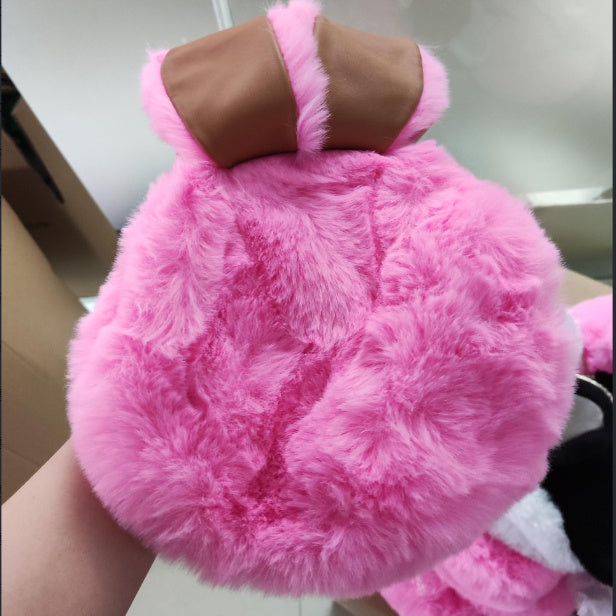 Plush Bag Faux Fur Rabbit Clip