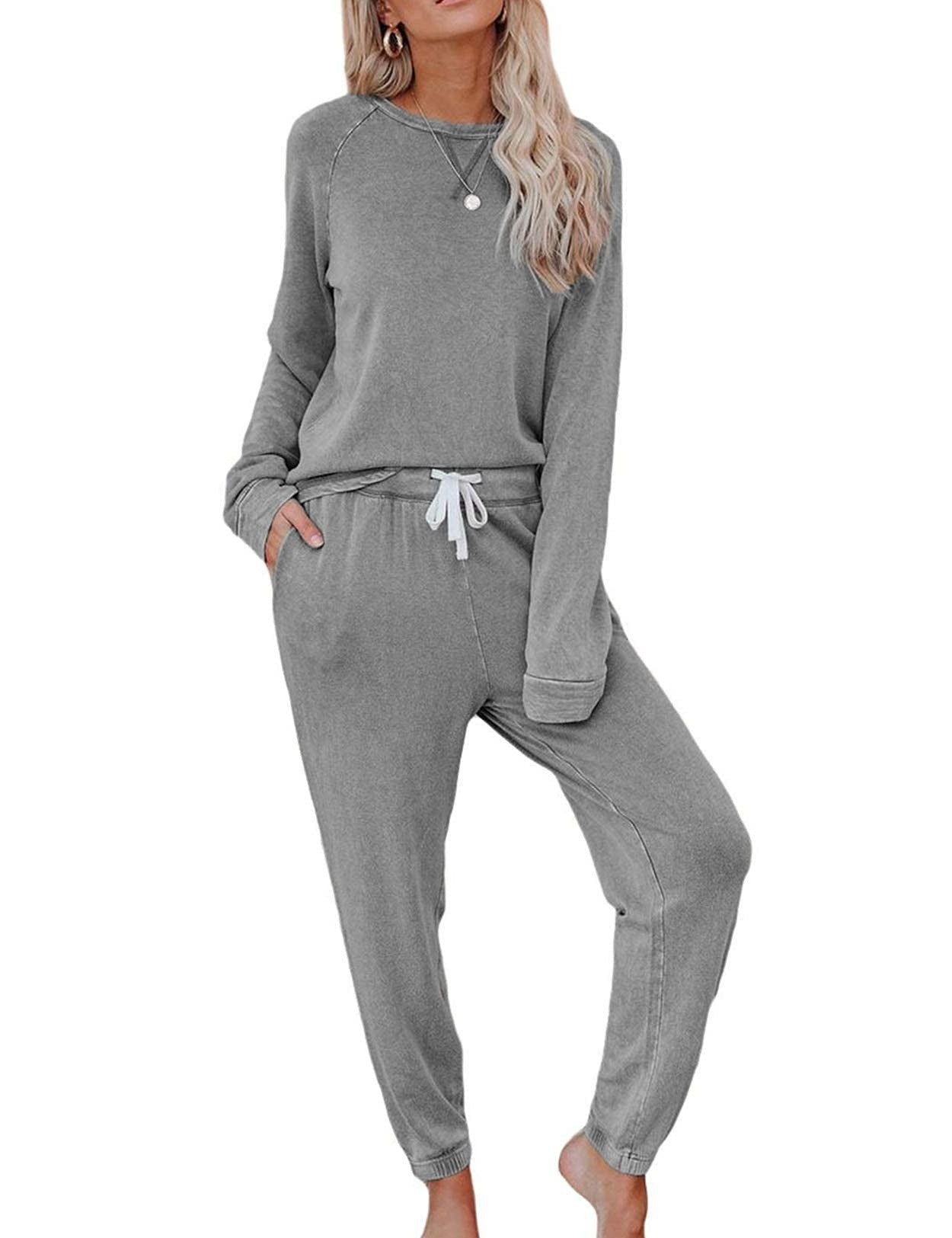 Home Long-sleeved Trousers Ladies Two-piece Set