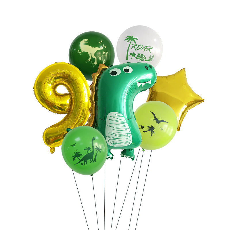 Number Set Birthday Jungle Party Decoration