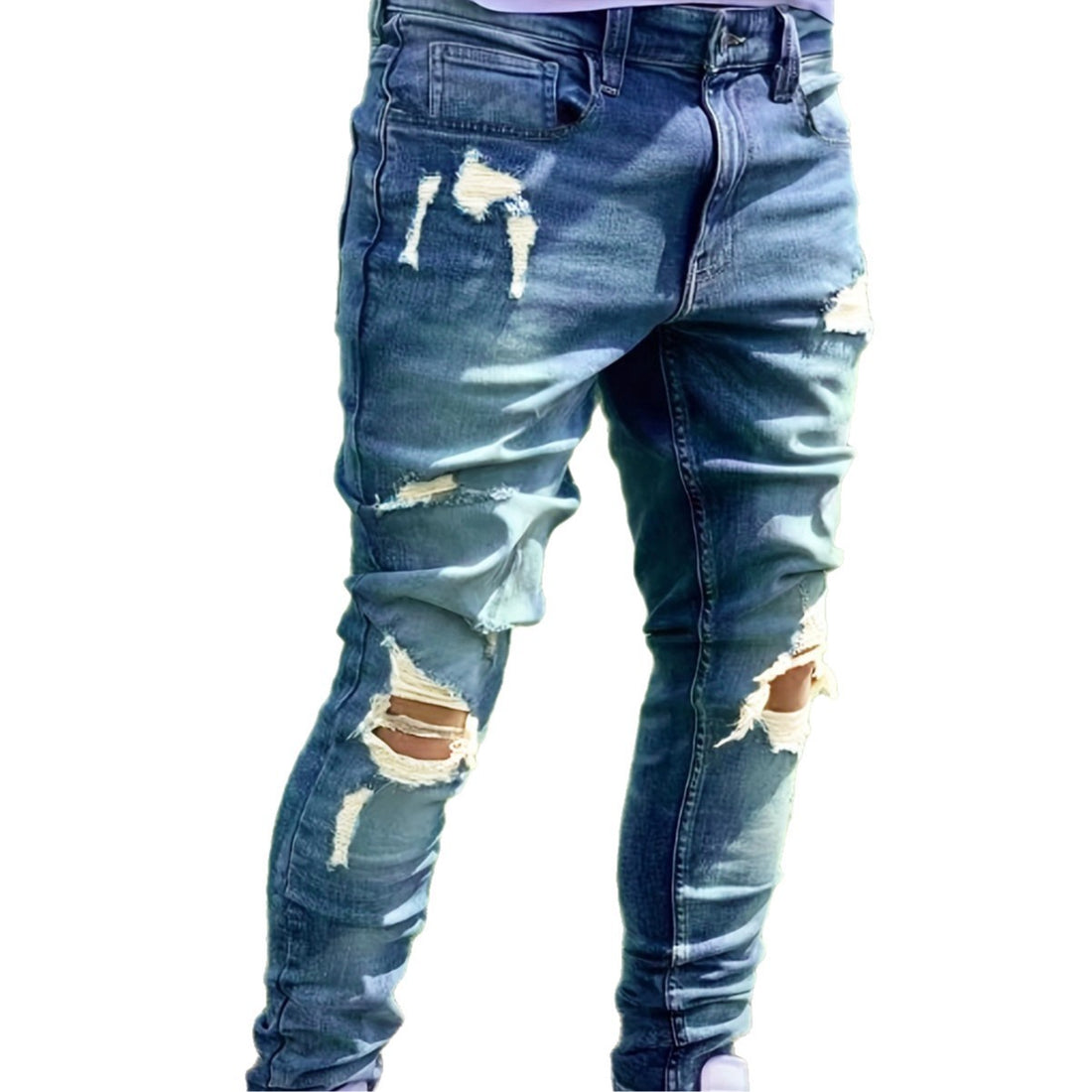 Men's Ripped Fashion Trend Style Jeans