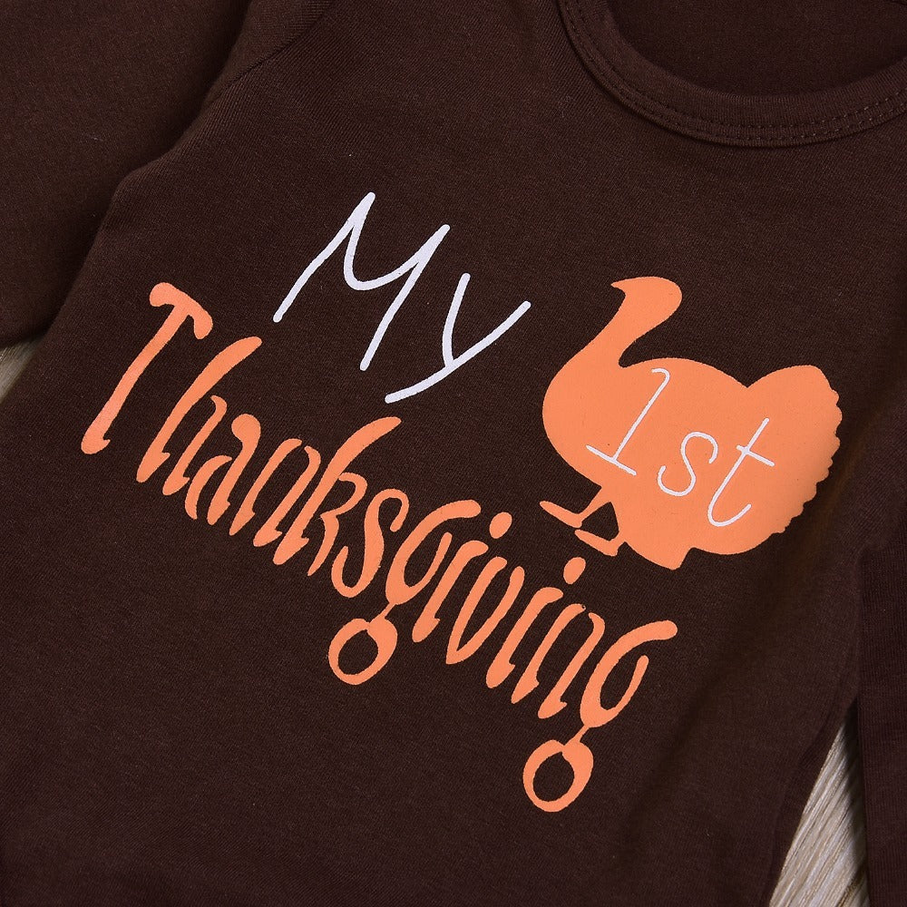 Baby Thanksgiving Turkey Three-piece Suit