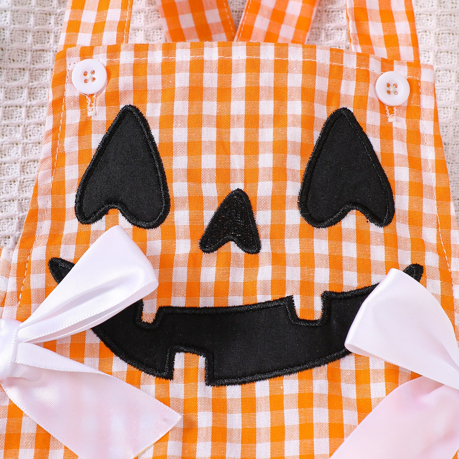 Bow Plaid Halloween Baby Girl's Clothing