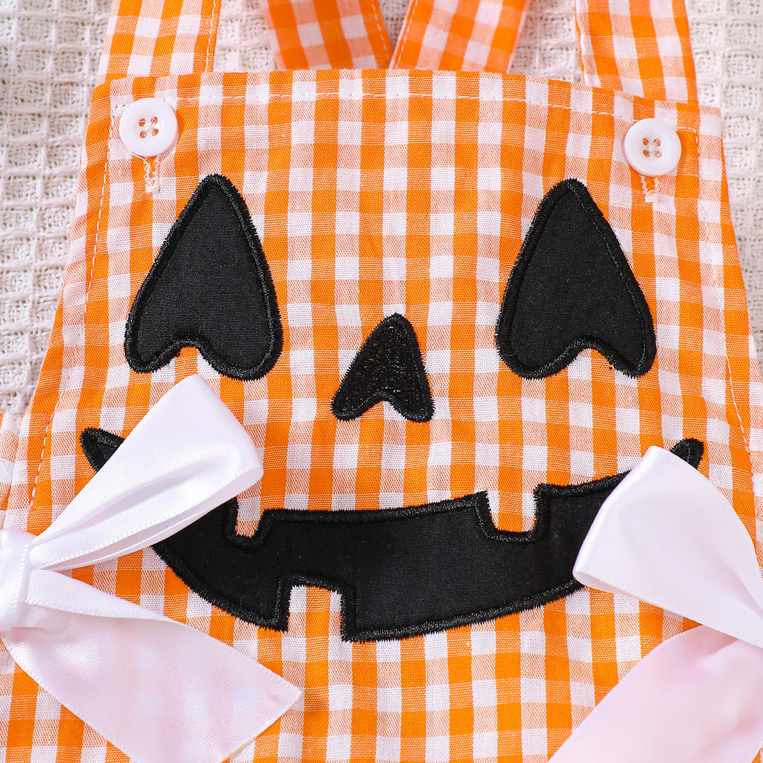 Bow Plaid Halloween Baby Girl's Clothing
