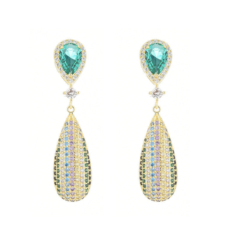 Anniversary Silver Needle Drop Earrings
