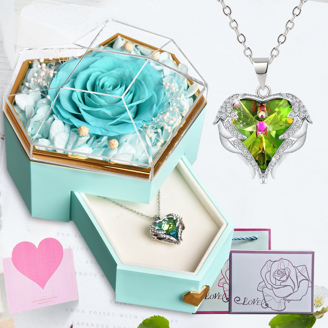 Mother Lover Christmas Rose Jewelry Gift Box