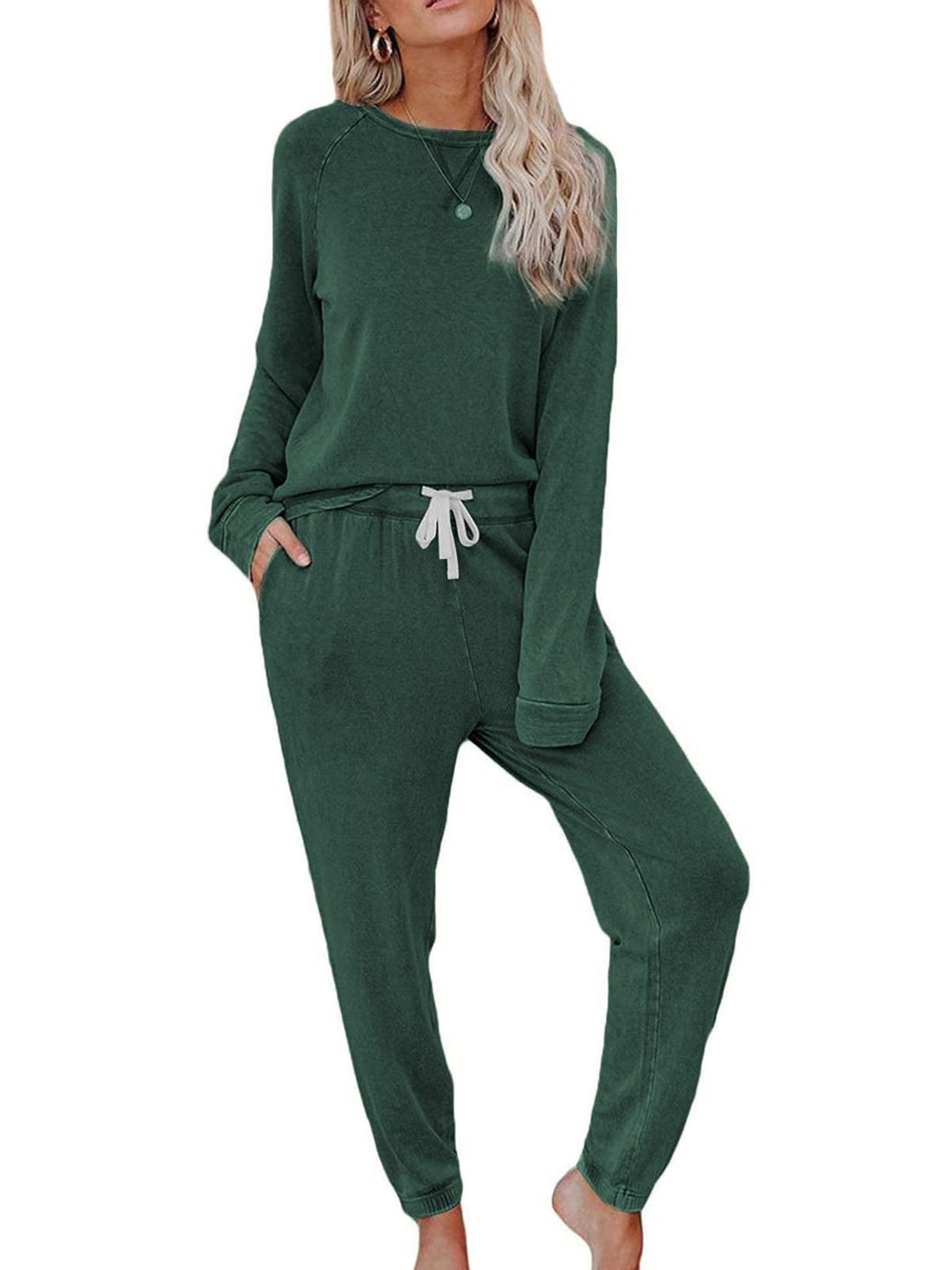 Home Long-sleeved Trousers Ladies Two-piece Set