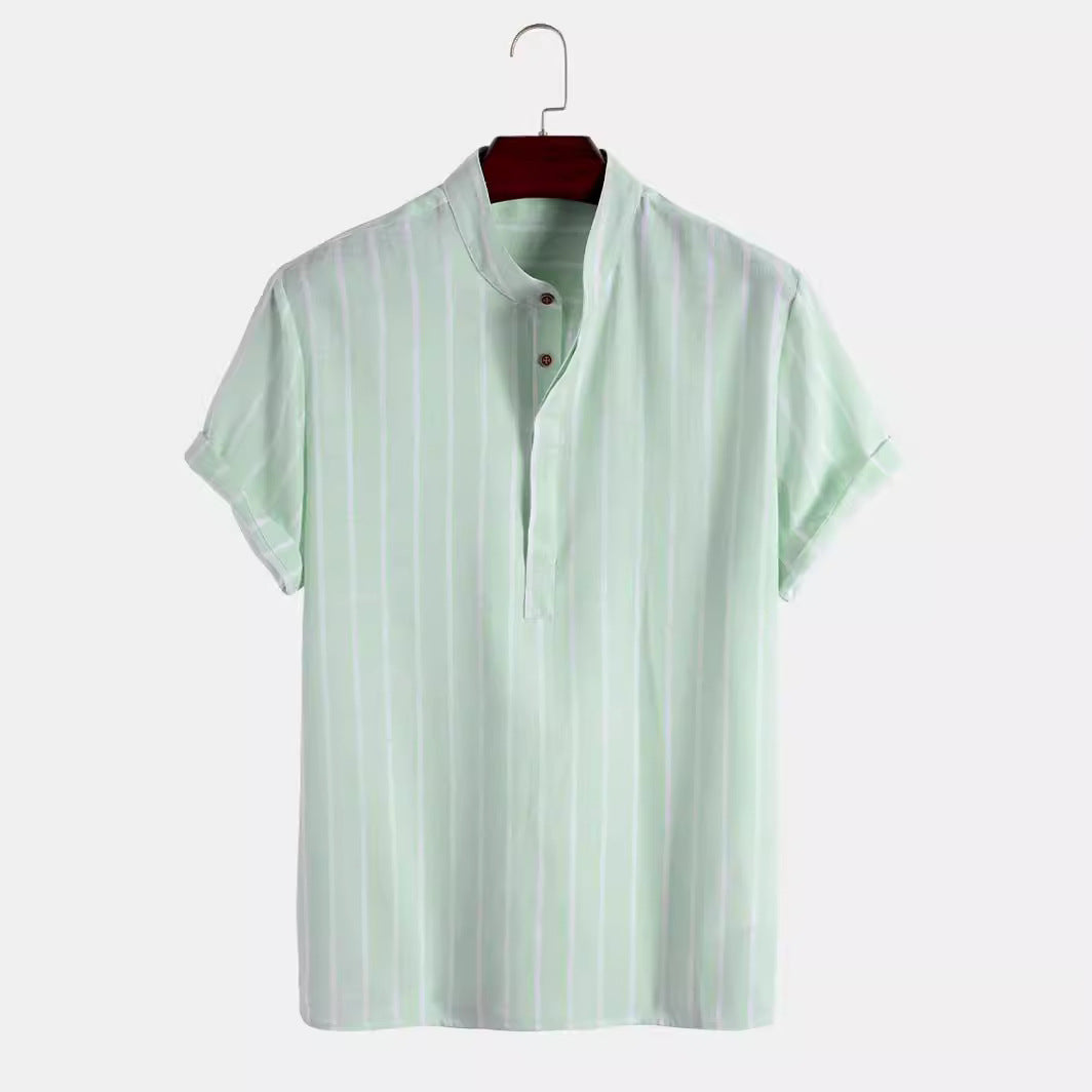 Summer Men's Clothing Short Sleeve Shirt