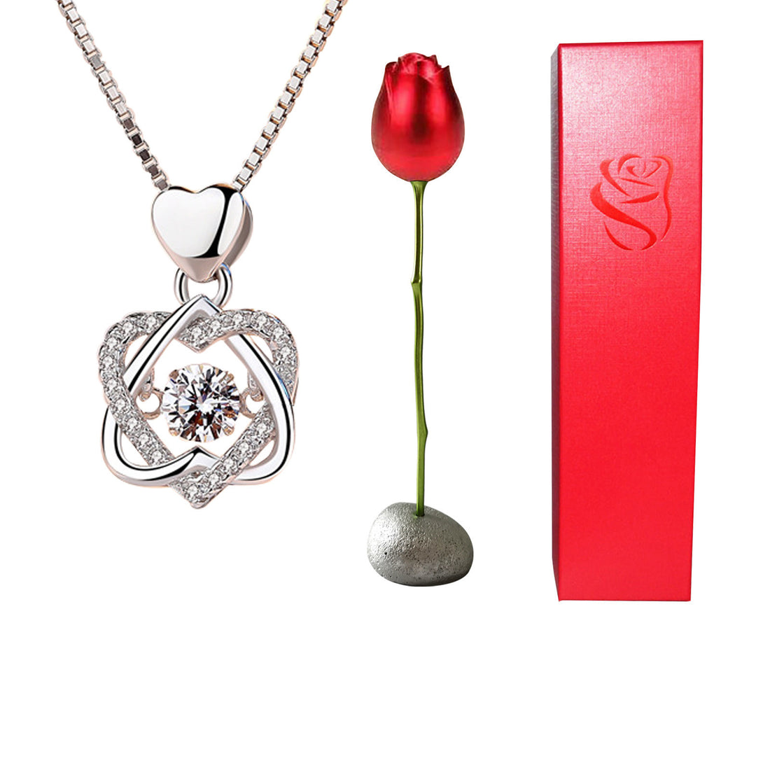 Valentines Day Gift Heart Shaped Necklace