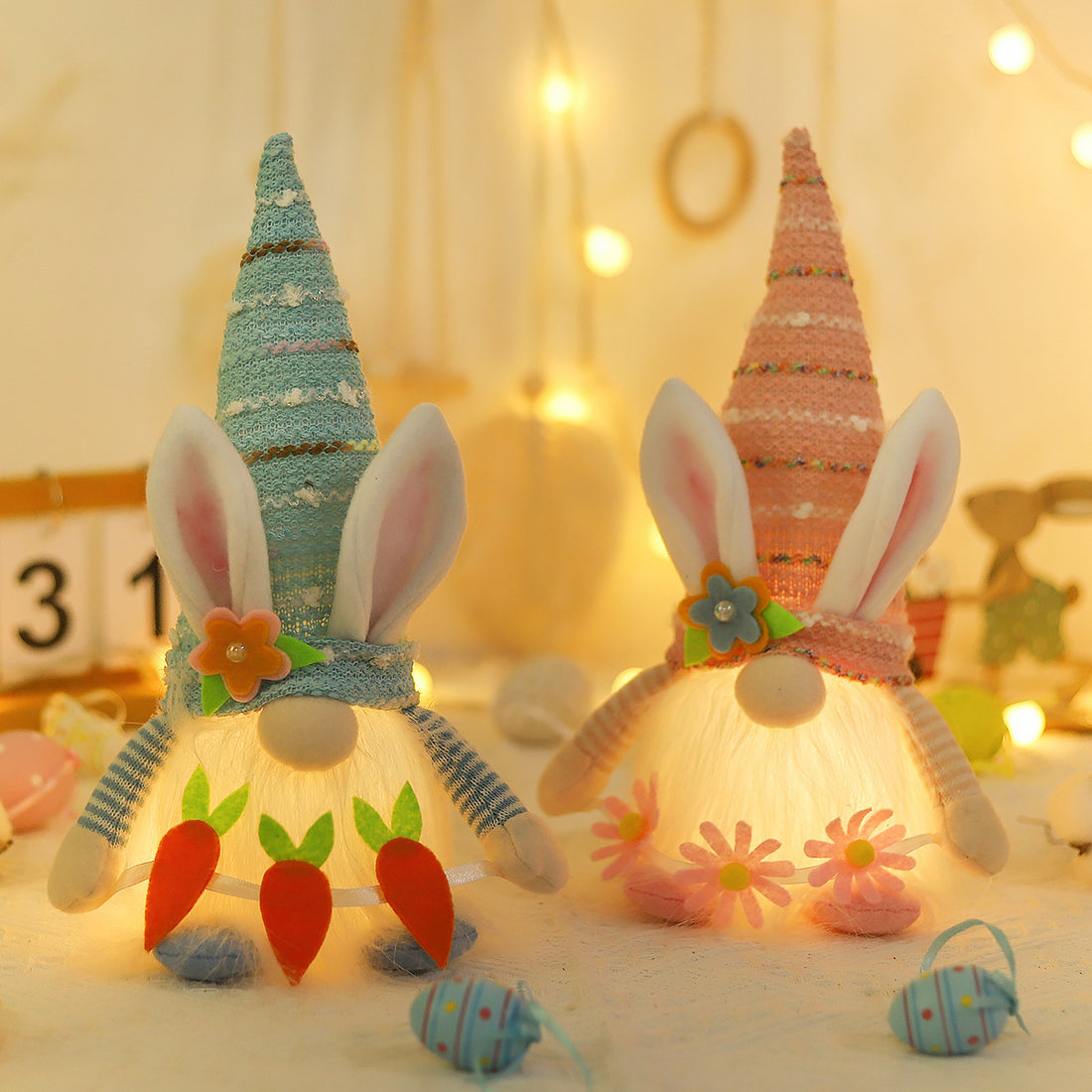 Easter Decorations Luminous With Light Couple Decoration