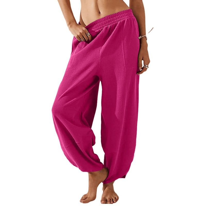Women's Wide Leg Pants With Pockets For Casual Wear