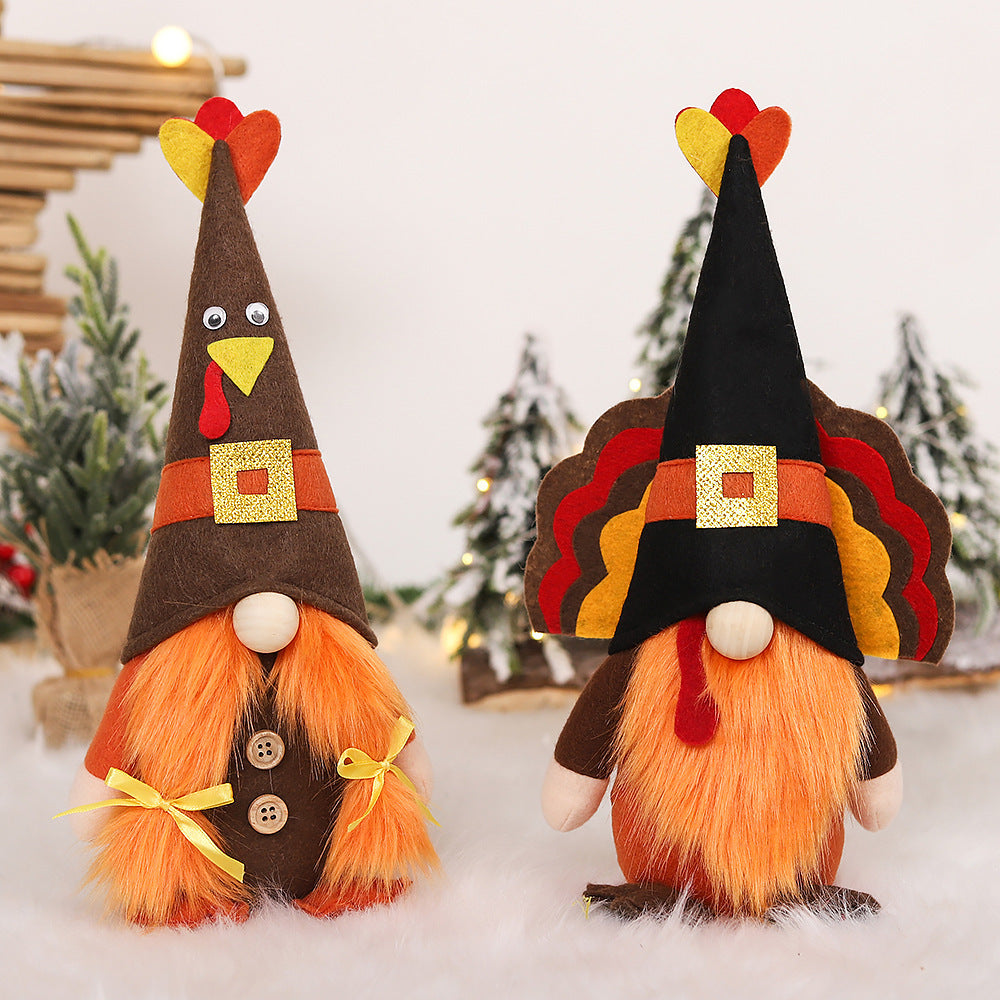 Thanksgiving Turkey Doll Ornaments Supplies