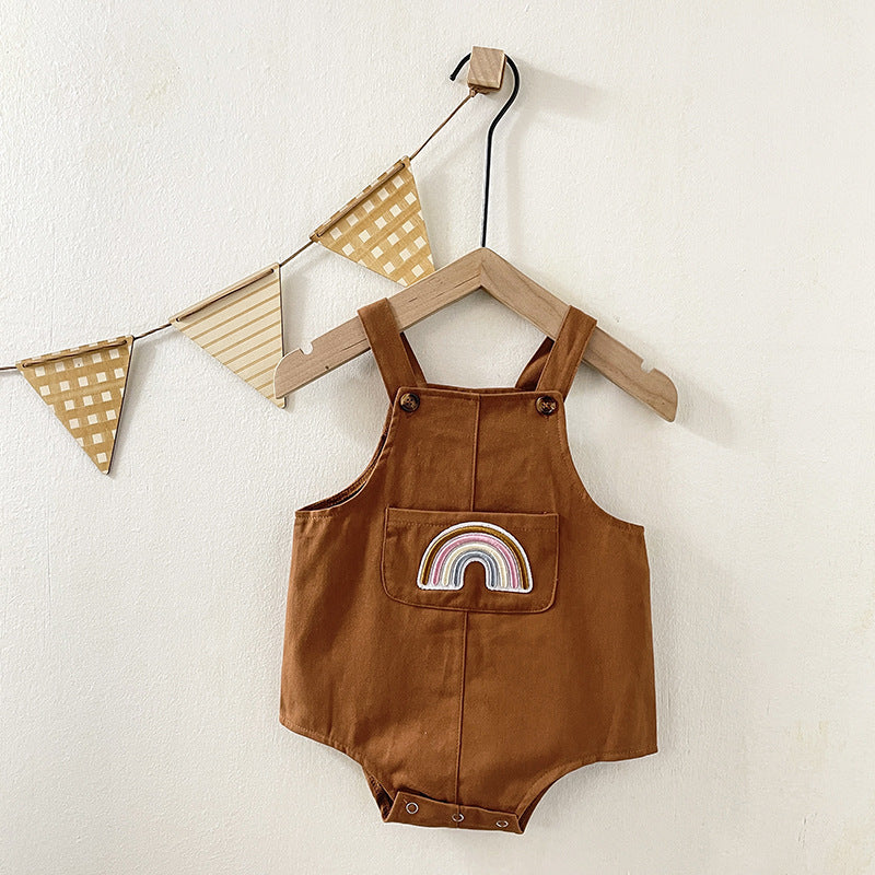 Baby Loose Korean Style Rainbow Romper