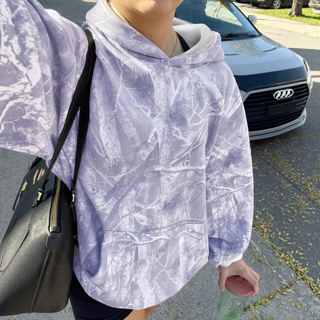 Hoodie Long Sleeve Jungle Maple Leaf Branches