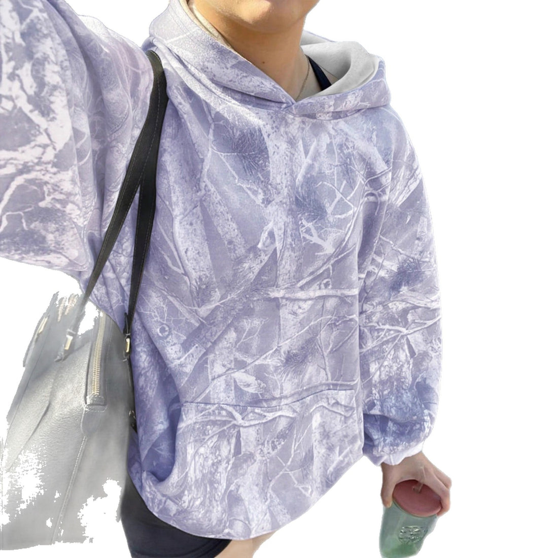 Hoodie Long Sleeve Jungle Maple Leaf Branches