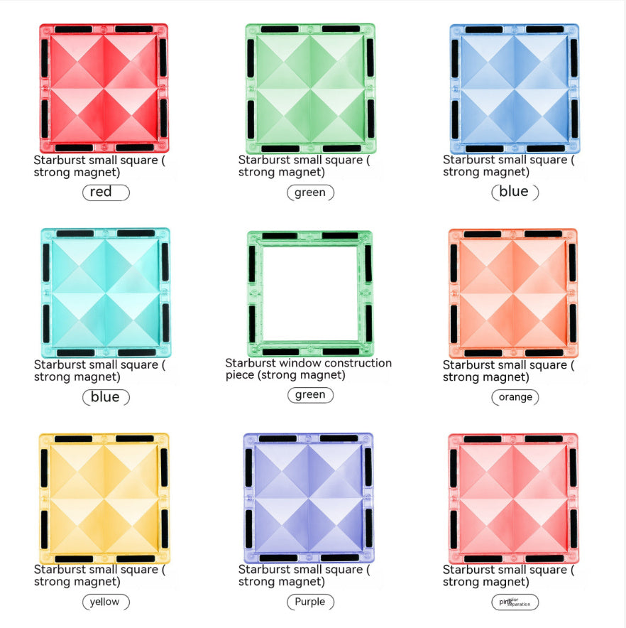 Color Window Magnetic Building Blocks Assembly