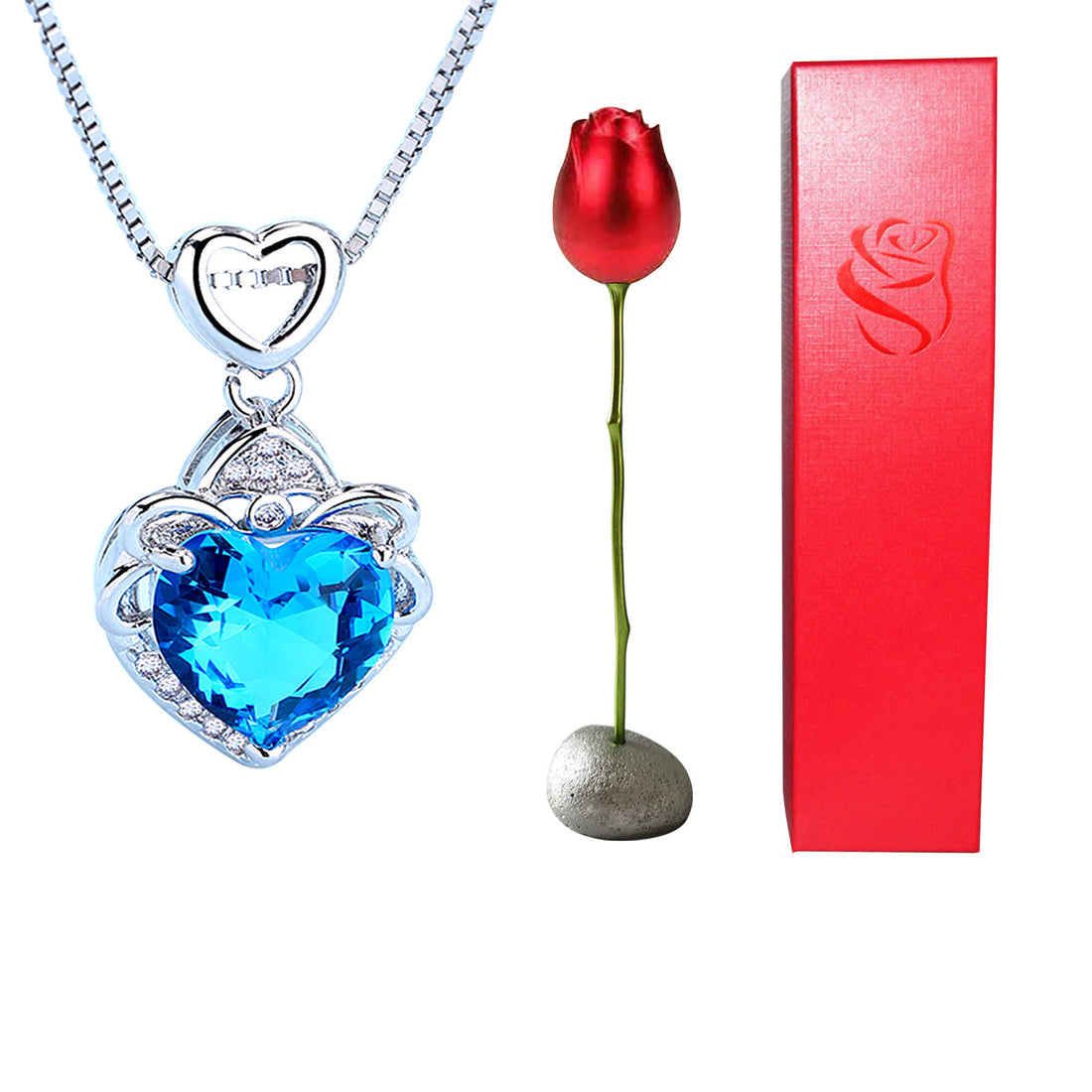 Valentines Day Gift Heart Shaped Necklace