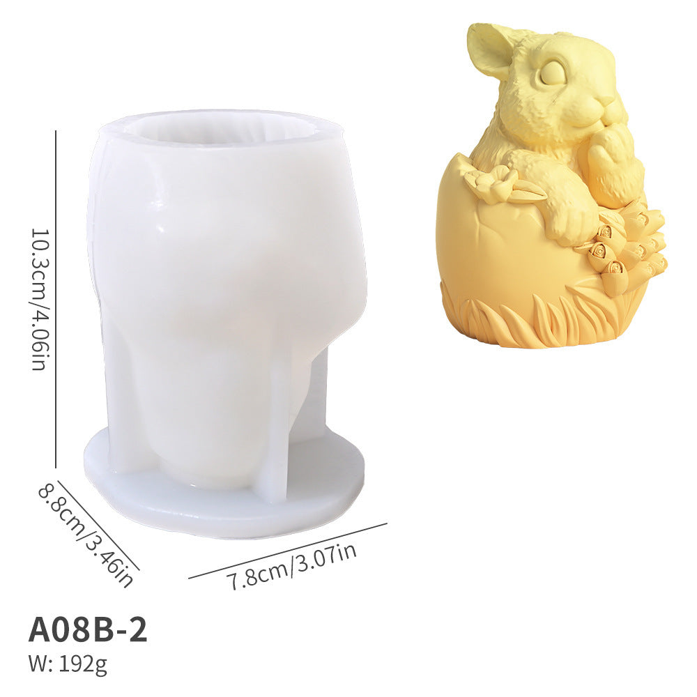Easter Egg Rabbit Aromatherapy Candle Mould Diy