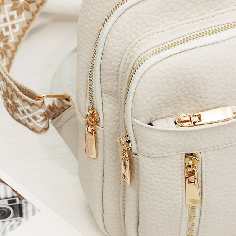 Soft Leather Retro Crossbody Bag