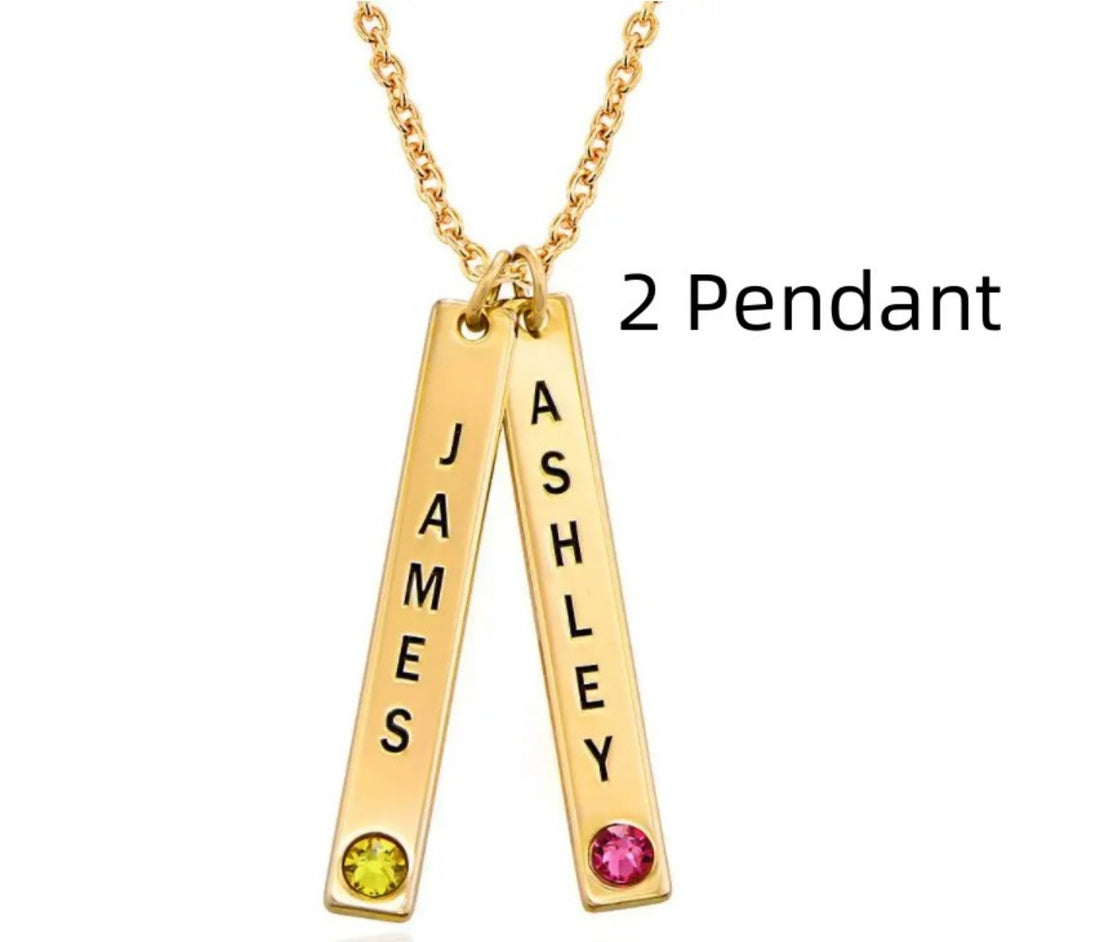 Personalized Vertical Necklace Mother's Day Gift