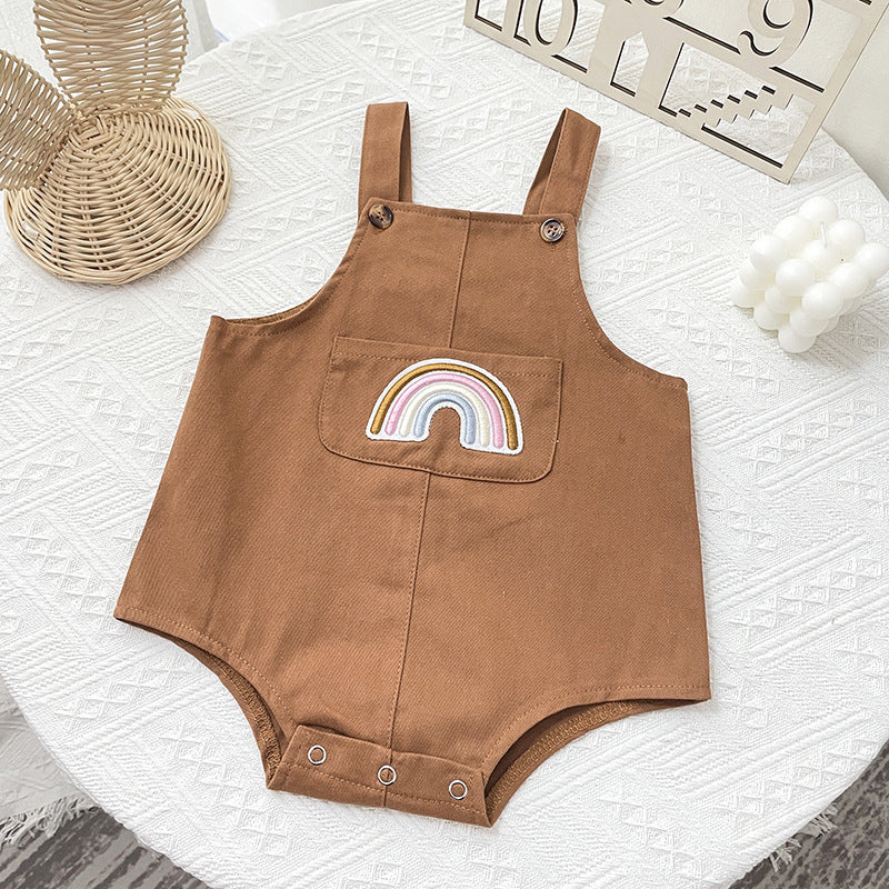 Baby Loose Korean Style Rainbow Romper