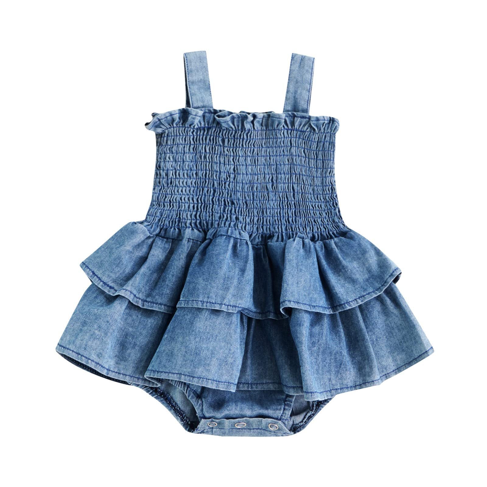 Baby Girl Suspender Denim Dress