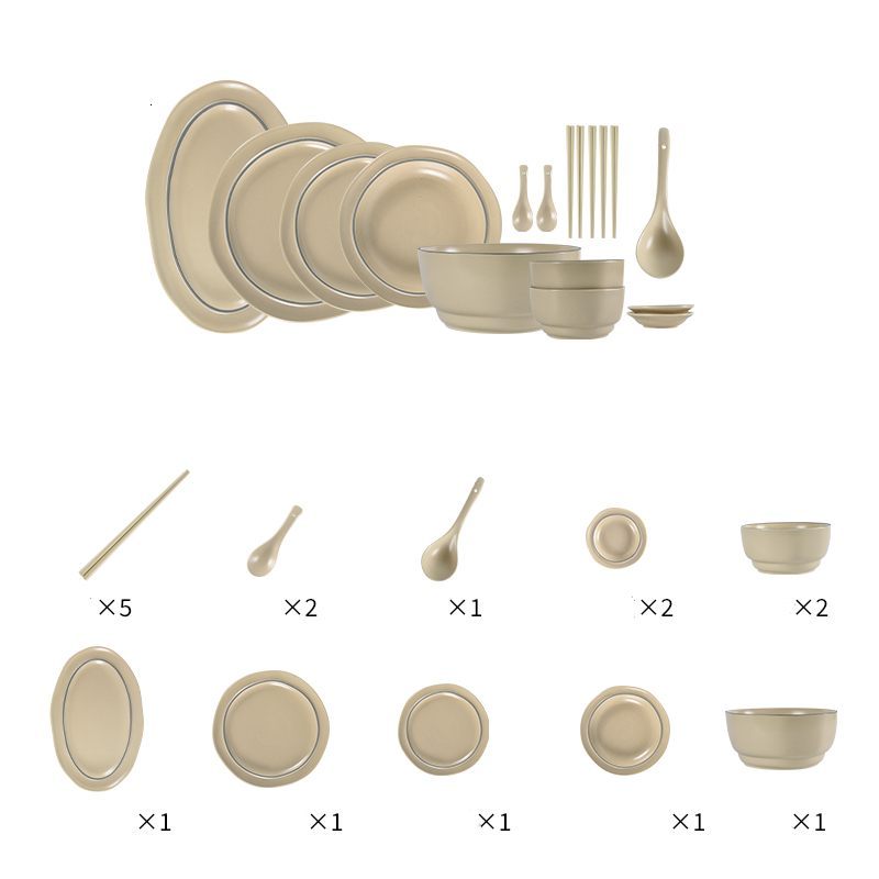 Household Dishware Light Luxury Tableware Set
