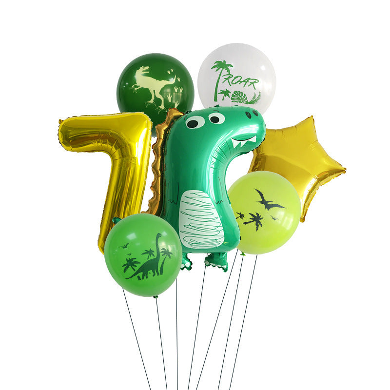 Number Set Birthday Jungle Party Decoration