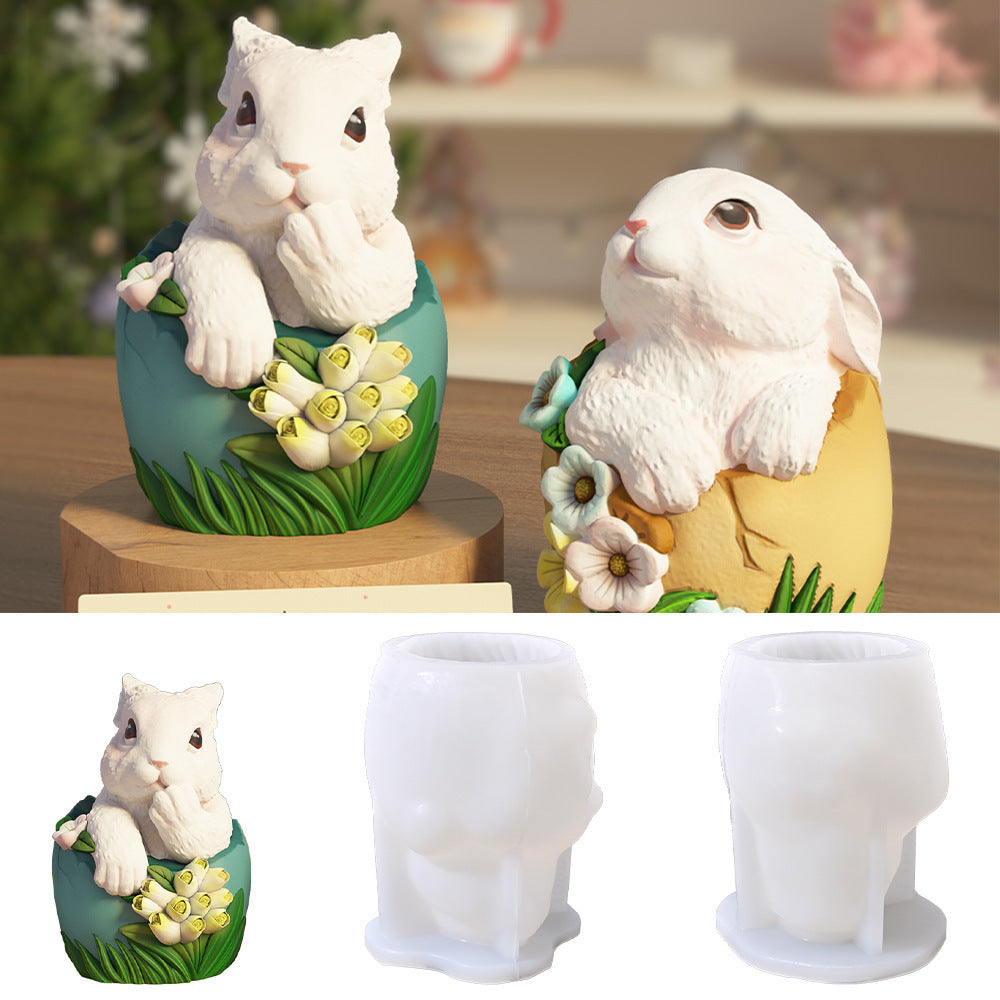 Easter Egg Rabbit Aromatherapy Candle Mould Diy