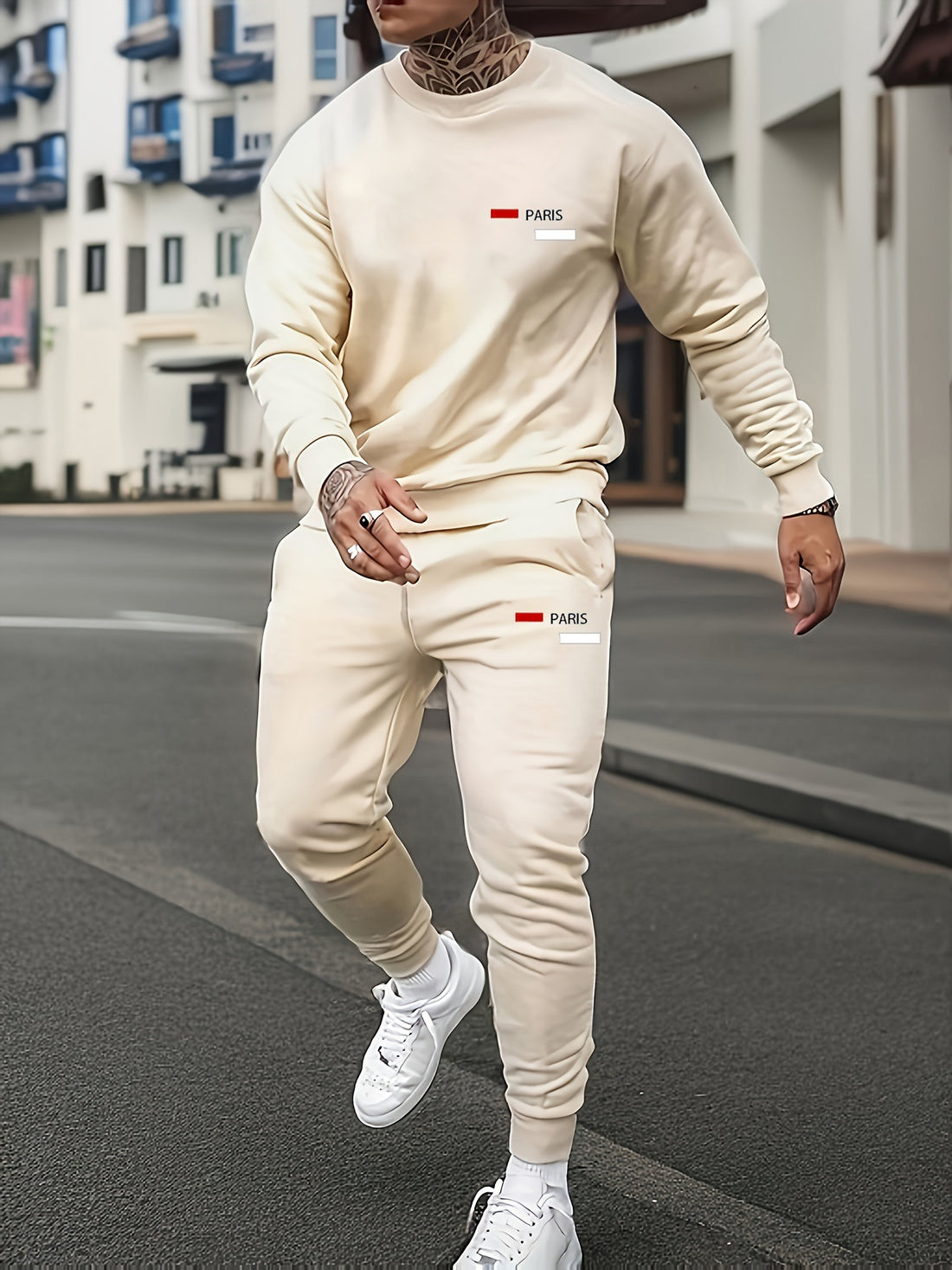 Men's Sweater Sport Pants Suit