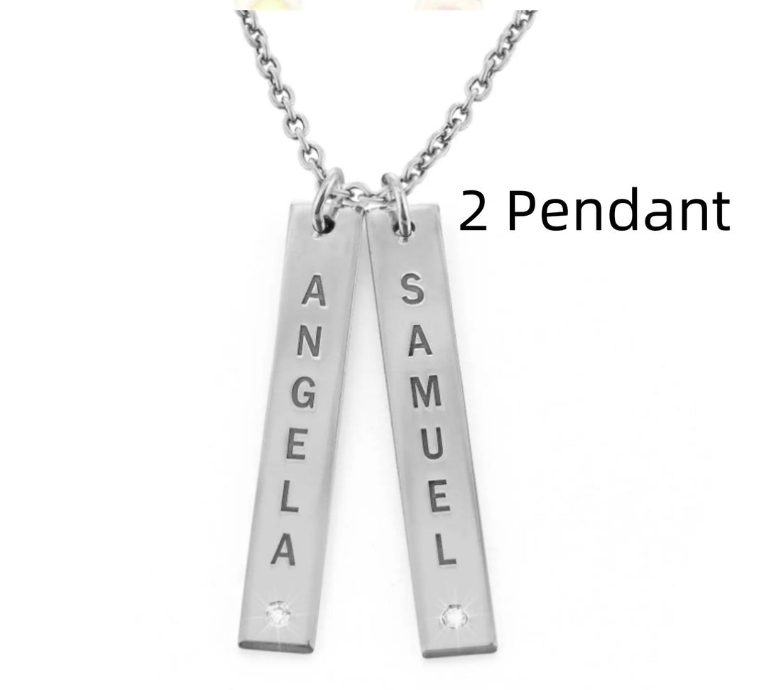 Personalized Vertical Necklace Mother's Day Gift