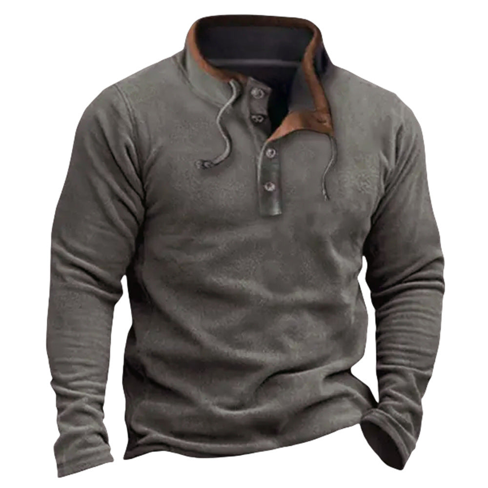 Men's Casual Coat Zipper Fleece Sweater