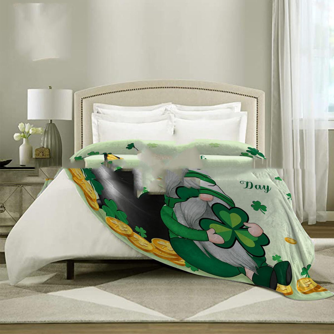 St Patrick's Day Flannel Blanket