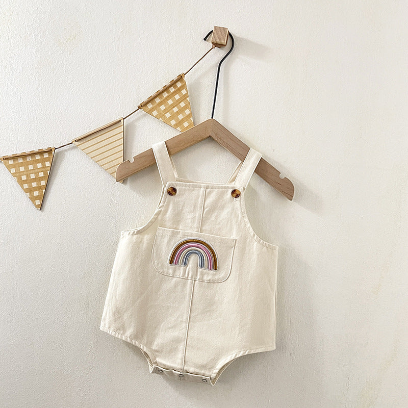 Baby Loose Korean Style Rainbow Romper