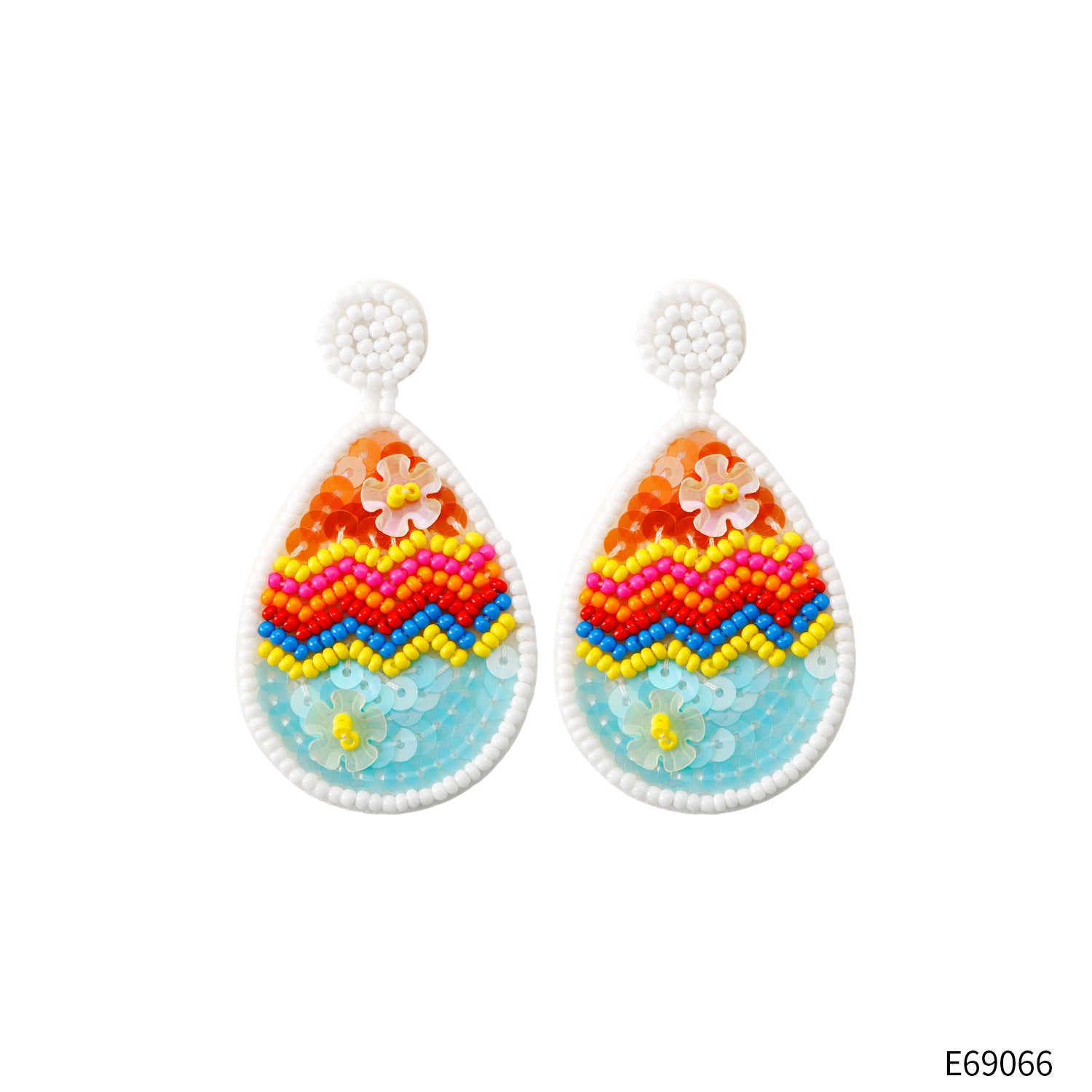 Hand-woven Easter Egg Earrings