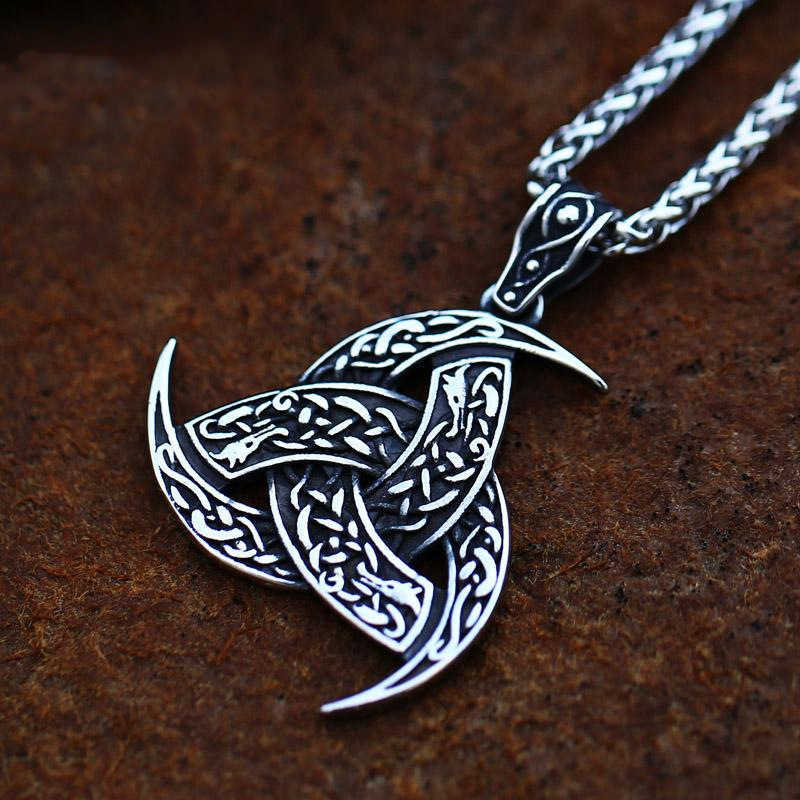 Viking Totem Celtic Knot Stainless Steel Pendant