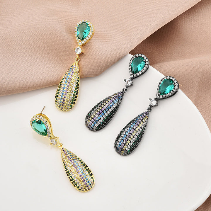 Anniversary Silver Needle Drop Earrings