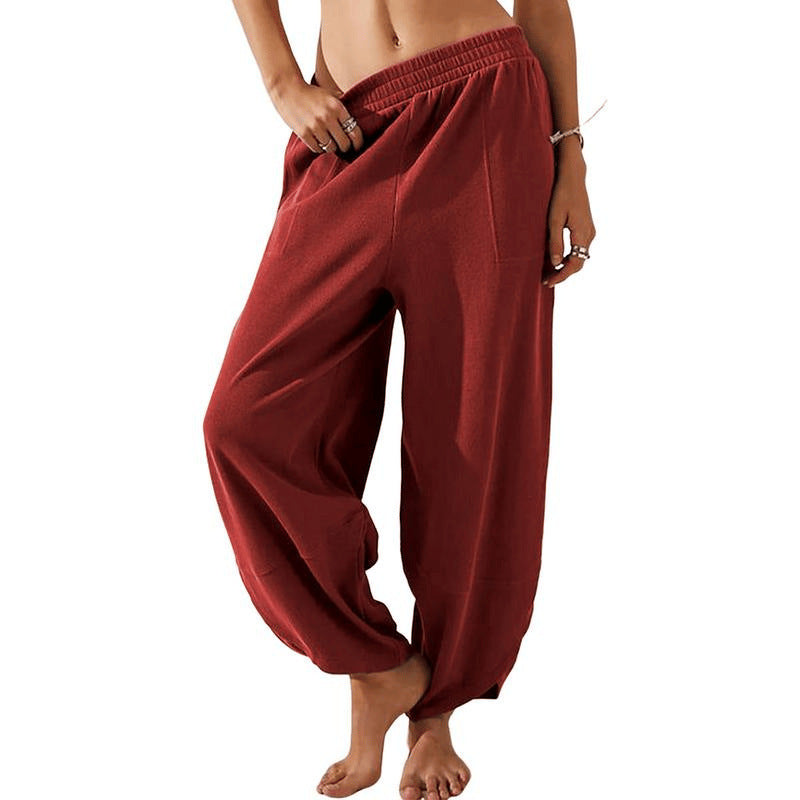 Women's Wide Leg Pants With Pockets For Casual Wear