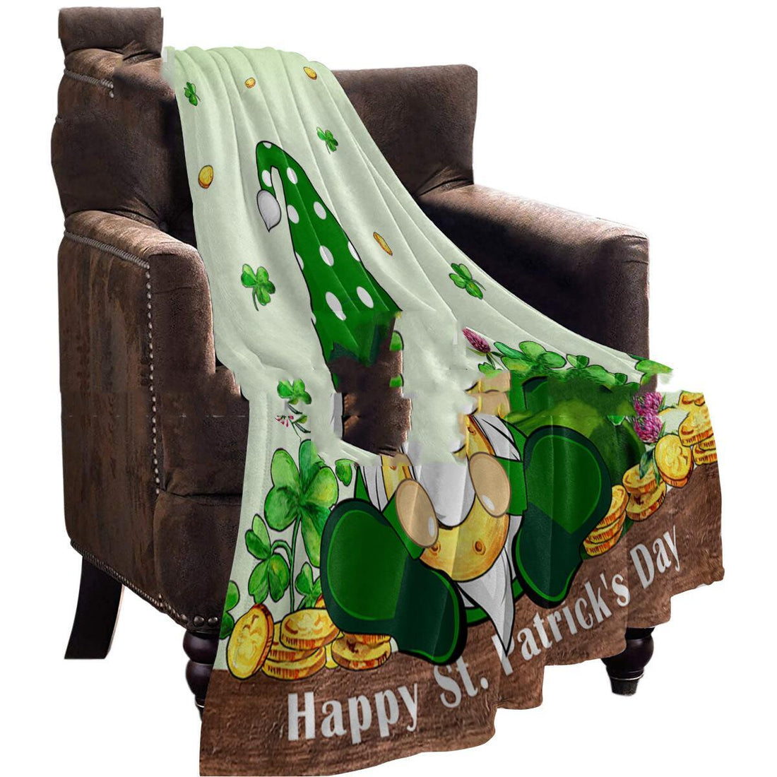 St Patrick's Day Flannel Blanket