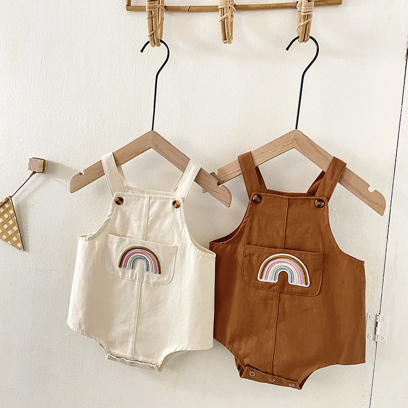 Baby Loose Korean Style Rainbow Romper